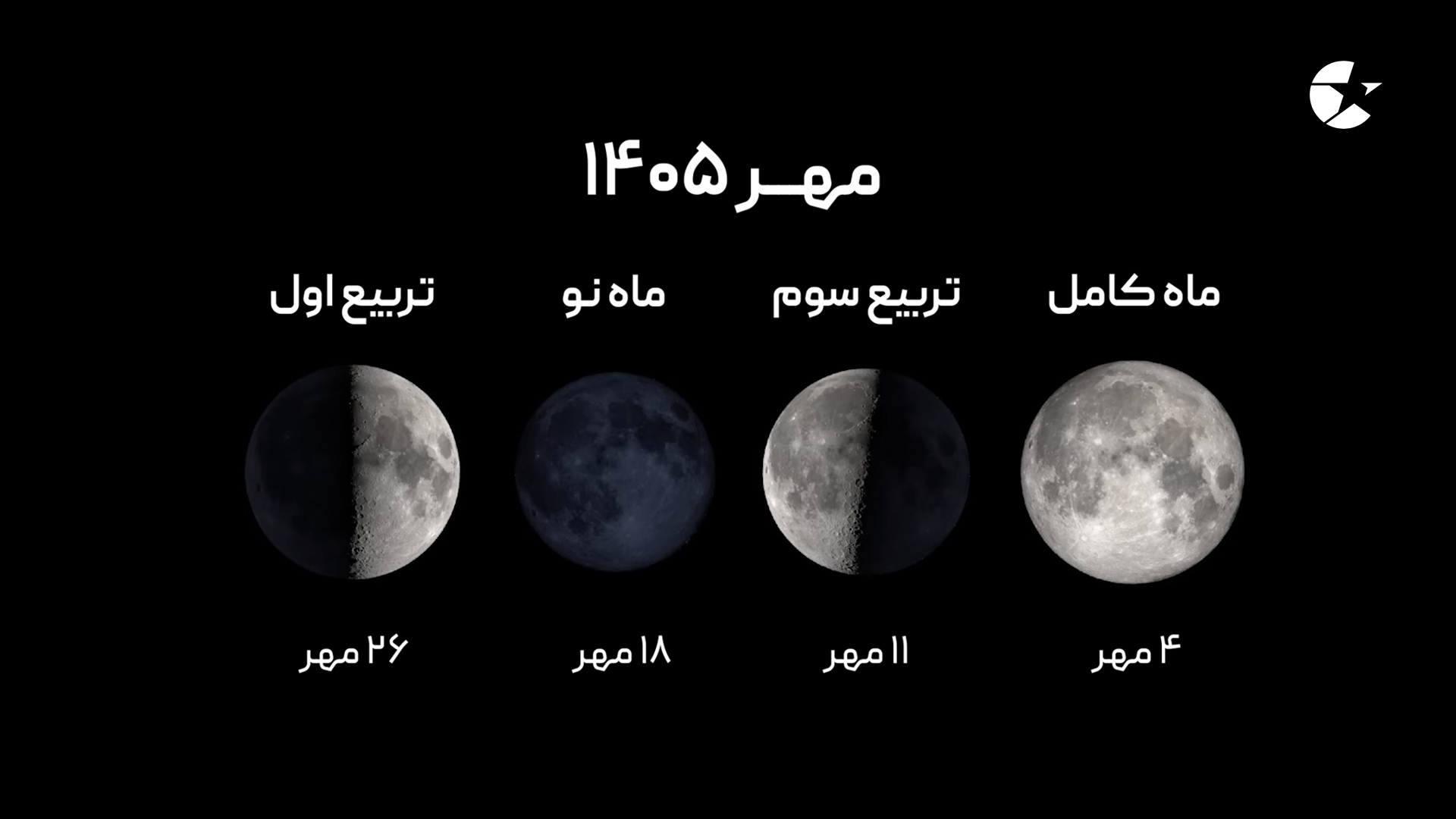 ماه کامل مهر 1405 - اهله ماه مهر 1405 - رویدادهای رصدی مهر ۱۴۰۵
